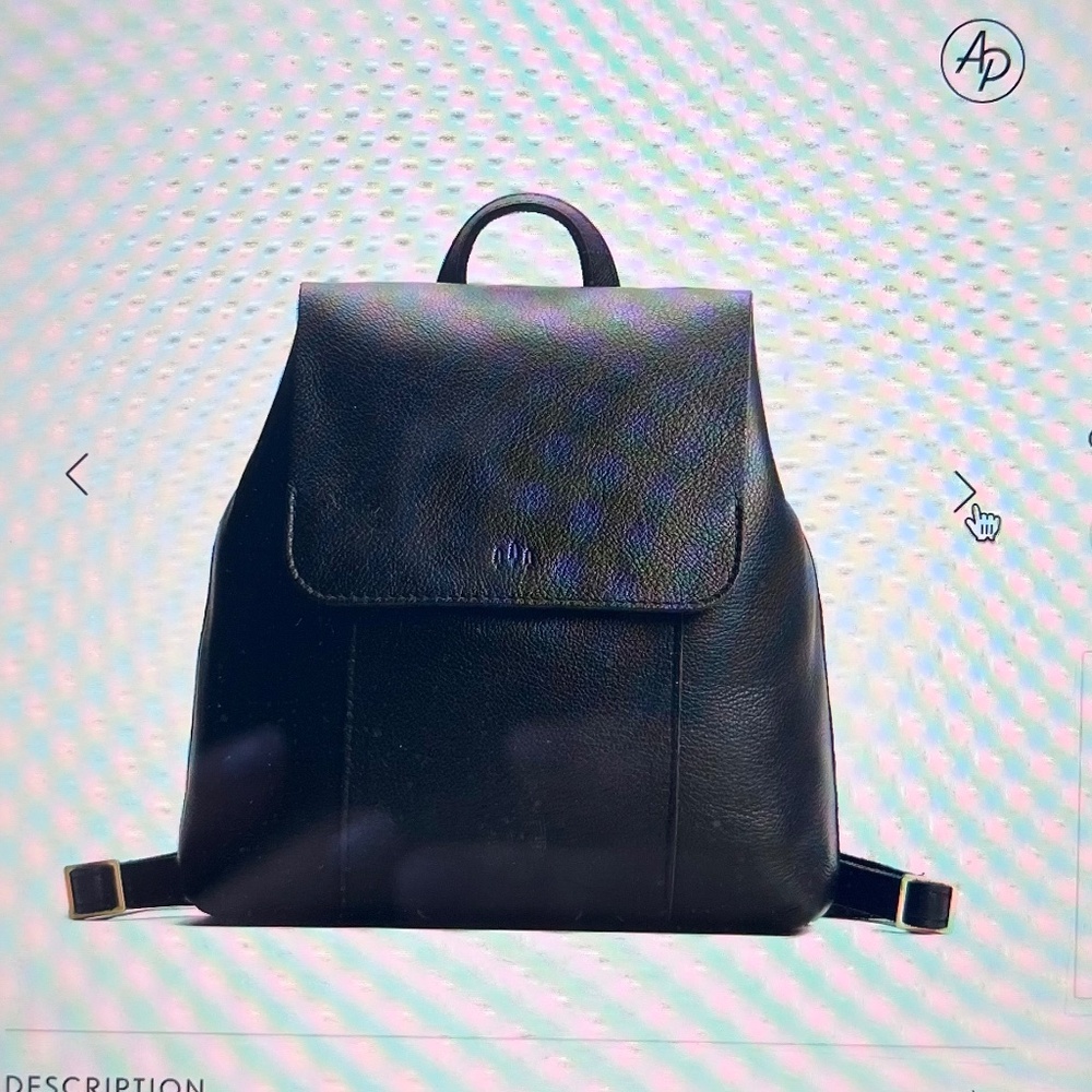 Portland Leather Goods Boston Backpack Pebbled Black NWOT